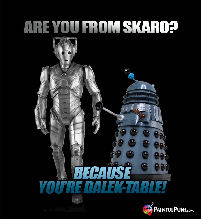 Are you from Skaro? Because you're Dalek-table!