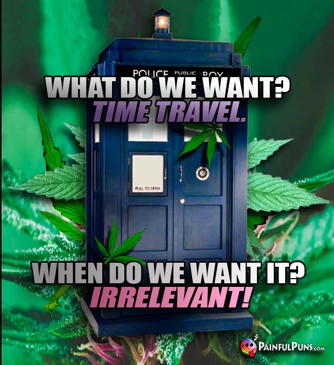 What do we want? Time travel. When do we want it? irrelevant!