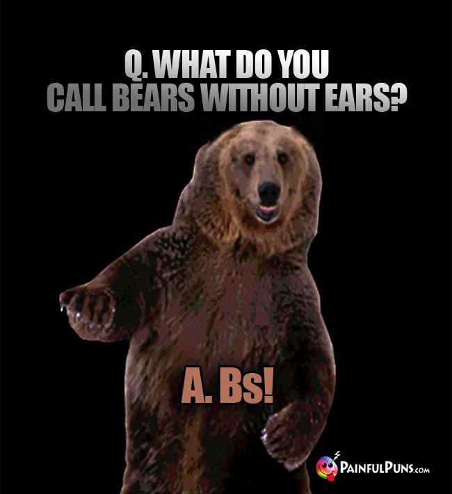 Q. What do you call bears without ears? A. Bs!