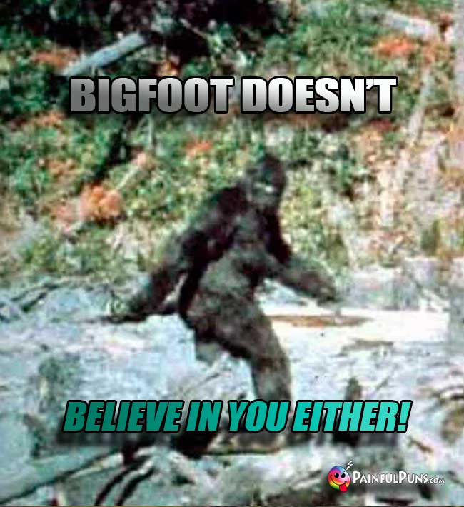Bigfoot doesn't believe in you either!