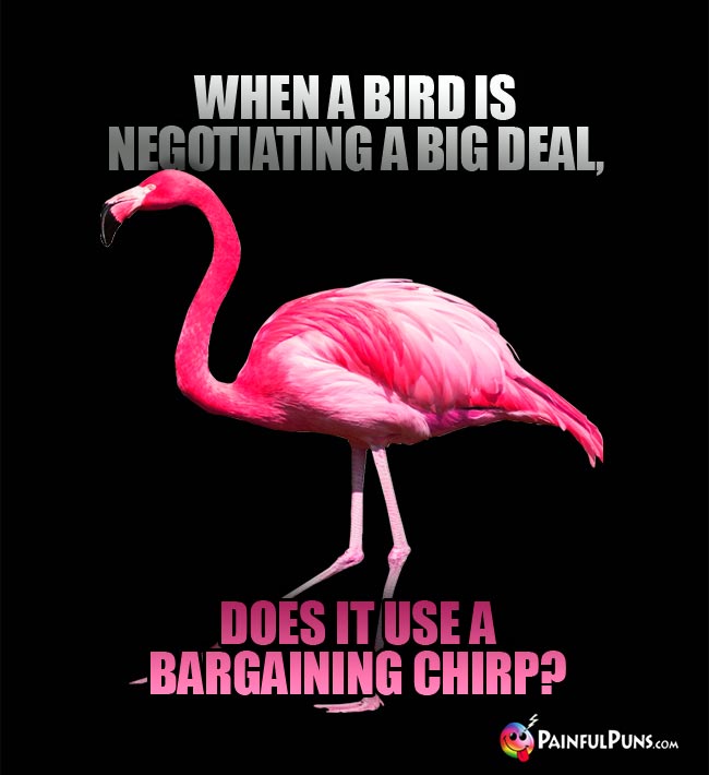 When a bird is negotiating a big deal, does it use a bargaining chirp?