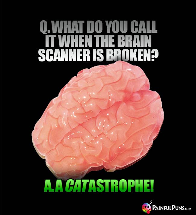 Q. What do you call it when the brain scanner is broken? A. A catastrophe!