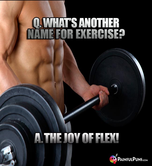 Q. What's another name for exercise? A. The Joy of Flex!