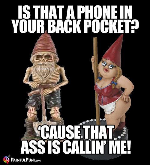 Is that a phone in your pocket? 'Cause that ass is calling me!