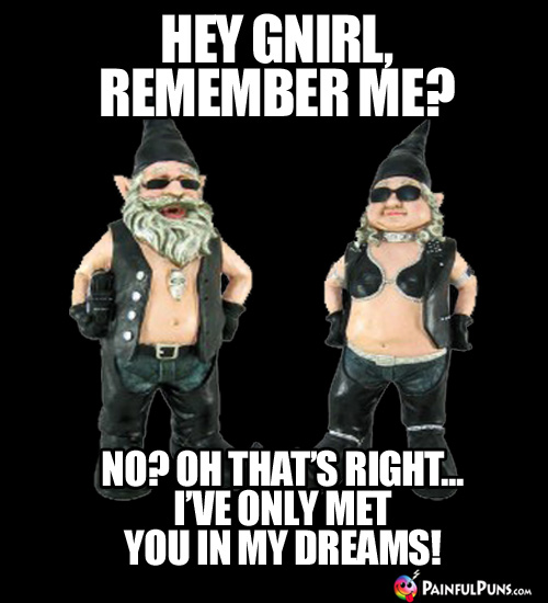 Hey Gnirl, remember me? No? Oh that's right.. I've only met you in my dreams!