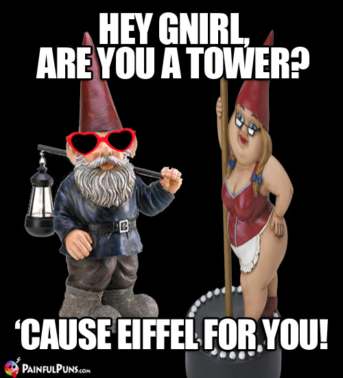 Hey Gnirl, are you a tower? 'Cause Eiffel for you!