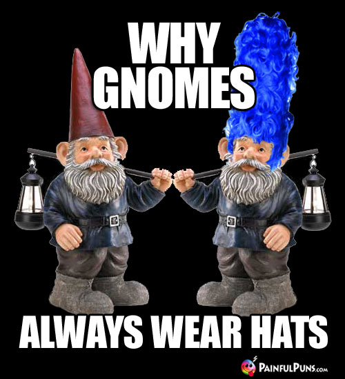 Why gnomes always wear hats.