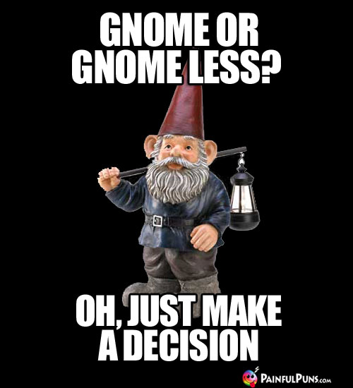 Gnome or gnome less? Oh, just make a decision