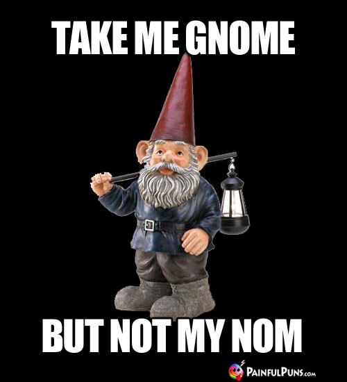 Take me gnome, but not my nom