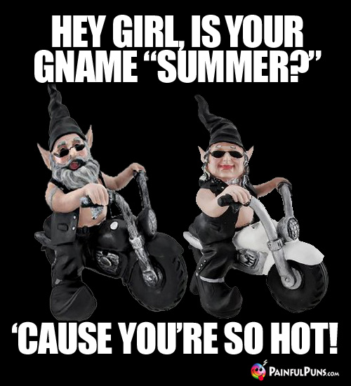 Hey Girl, is your gname "Summer?" 'Cause you're so hot!