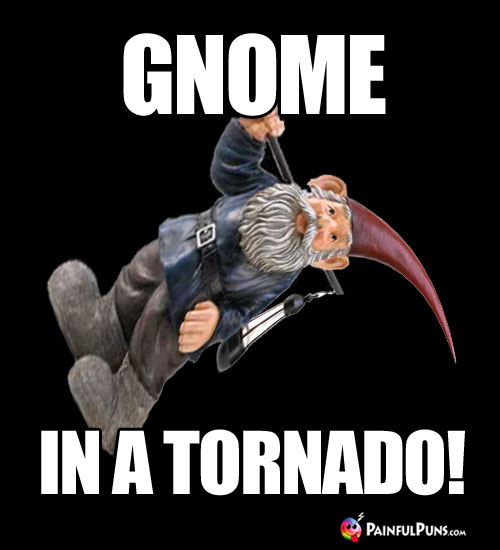 Gnome in a tornado!
