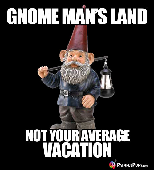 Gnome Man's Land: Not your average vacation