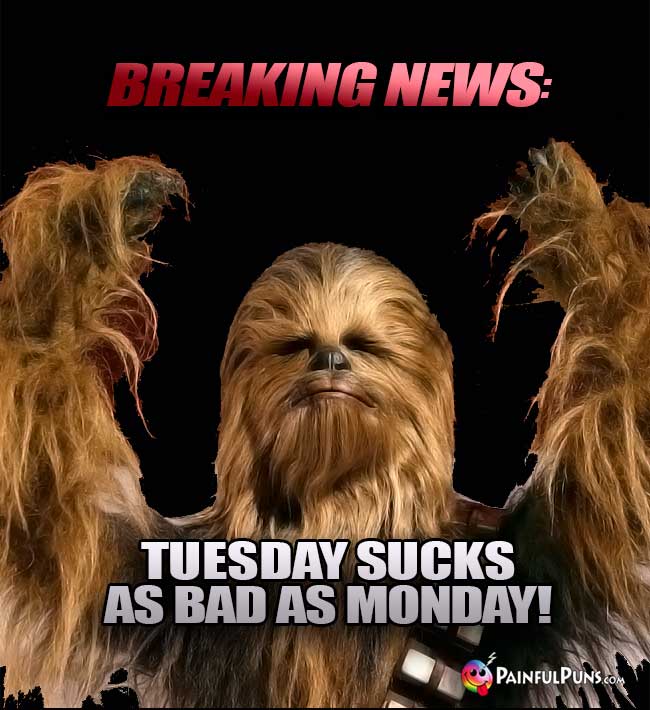 Breaking News: Tuesday Sucks As Bad As Monday!