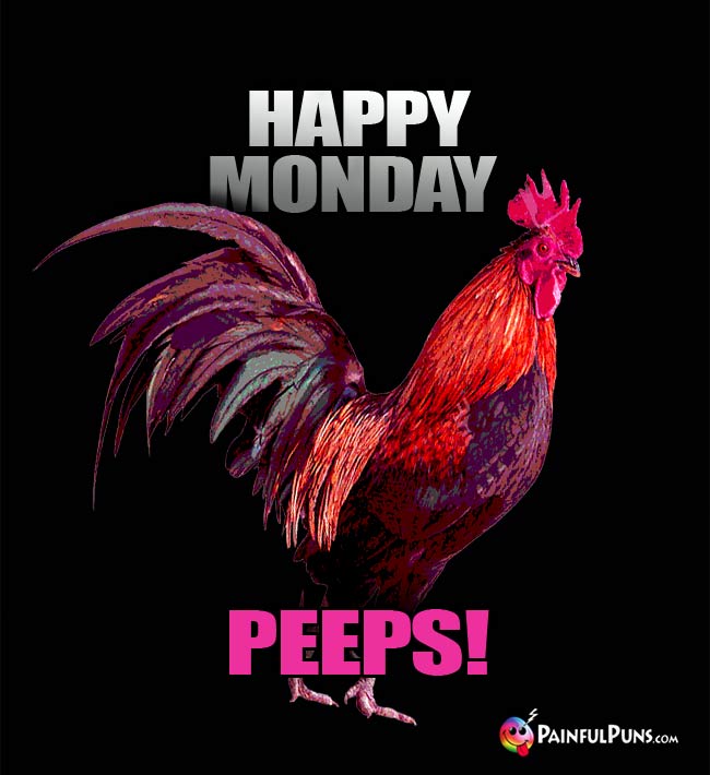 Rooster Says: Happy Monday, Peeps!