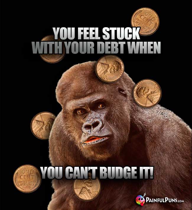 Big Ape Says: You feel stuck with your debt when you can't budge it!