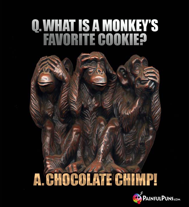 Q. What is a monkey's favorite cookie? A. Chocolate Chimp!