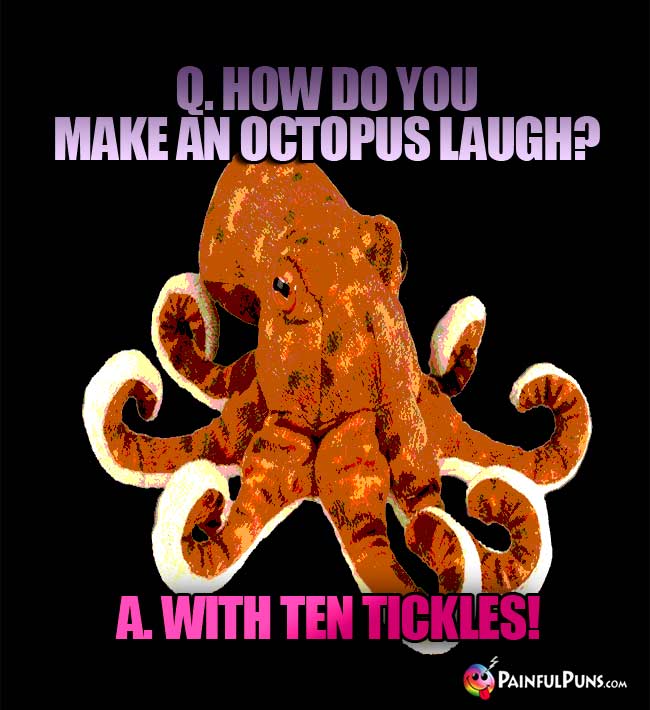 Q. How do you make an octopus laugh? a. with ten tickles!