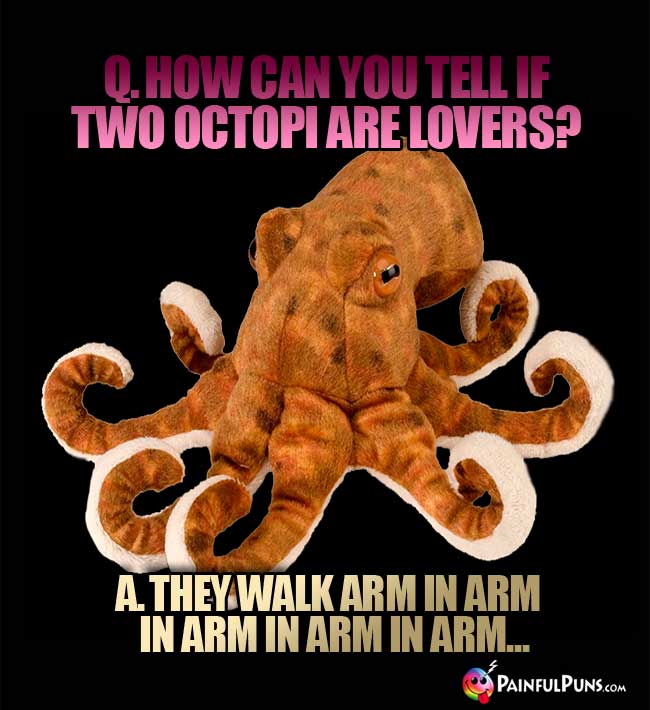 Q. How can you tell if two cotopi are lovers? A. They walk arm in arm in arm in arm in arm...