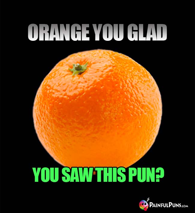 An Orange Asks: Orange you glad you saw this pun?