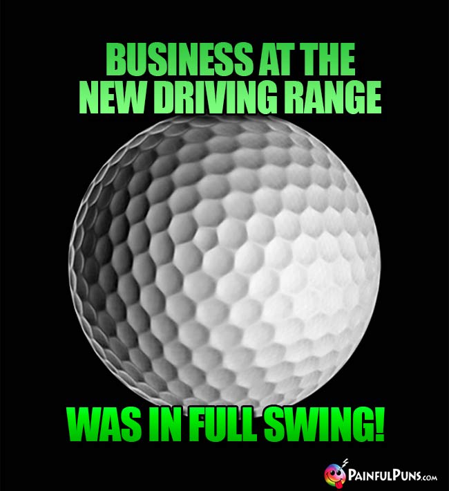 Business at the new driving range was in full swing!