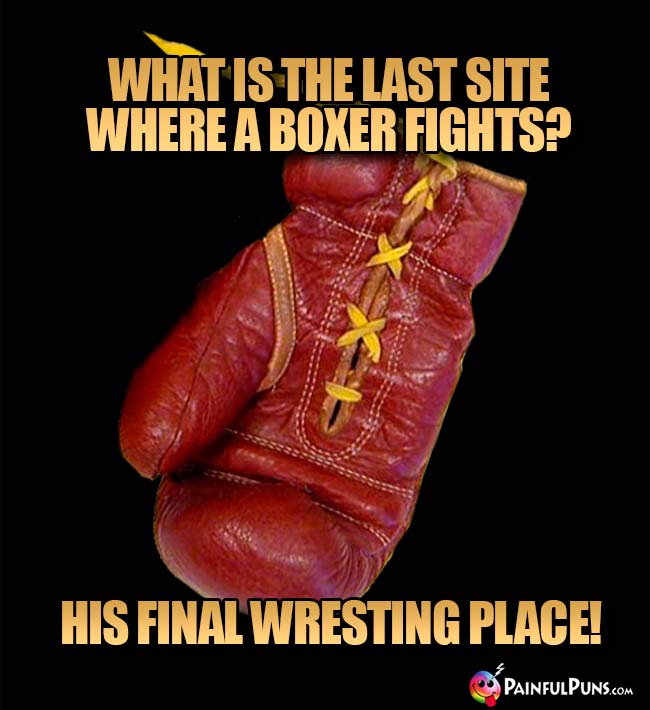 What is the last site where a boxer fights? His final wresting place!