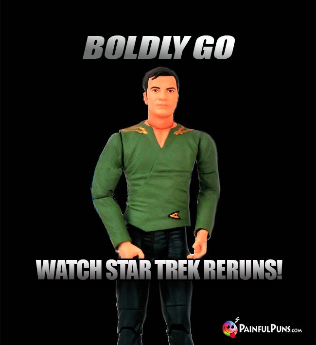 Captain Kirk Says: Boldly Go Watch Star Trek Reruns!