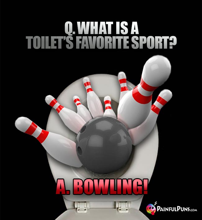 Q. What is a toilet's favorite sport? A. Bowling!